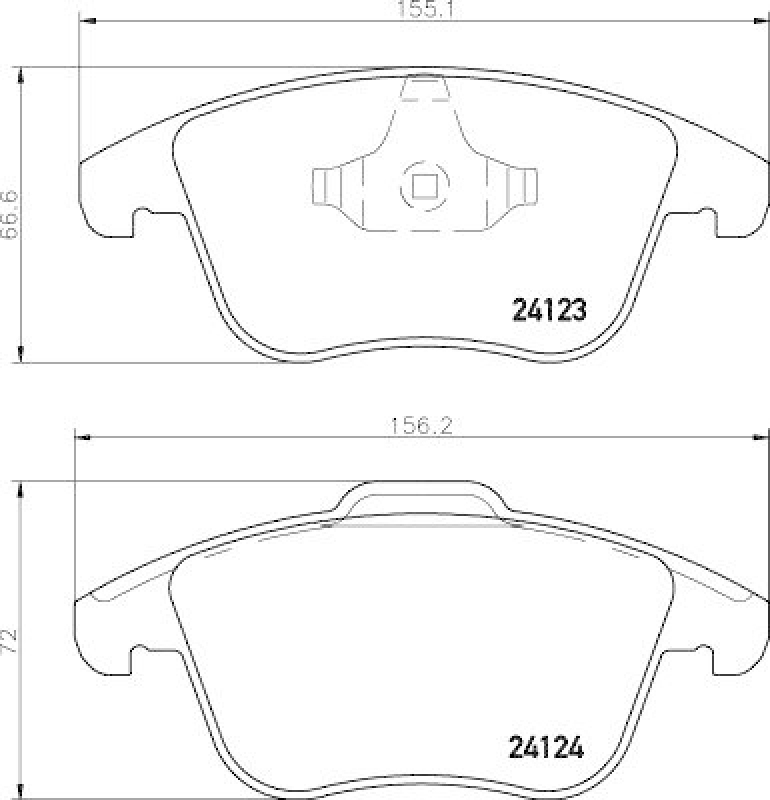 HELLA 8DB 355 019-881 Bremsbelagsatz, Scheibenbremsbelag f&uuml;r LANDROVER RANGE R. EVOQUE