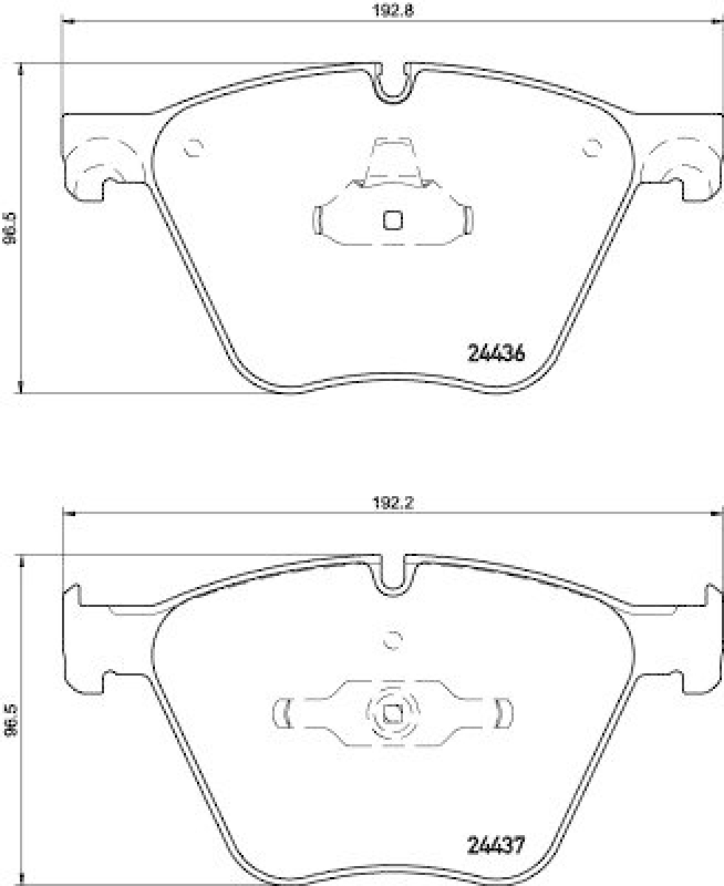 HELLA 8DB 355 020-121 Bremsbelagsatz, Scheibenbremsbelag für BMW