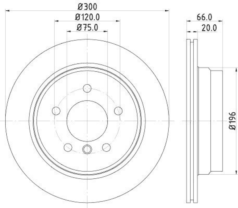 HELLA 8DD 355 117-831 Bremsscheibe für BMW