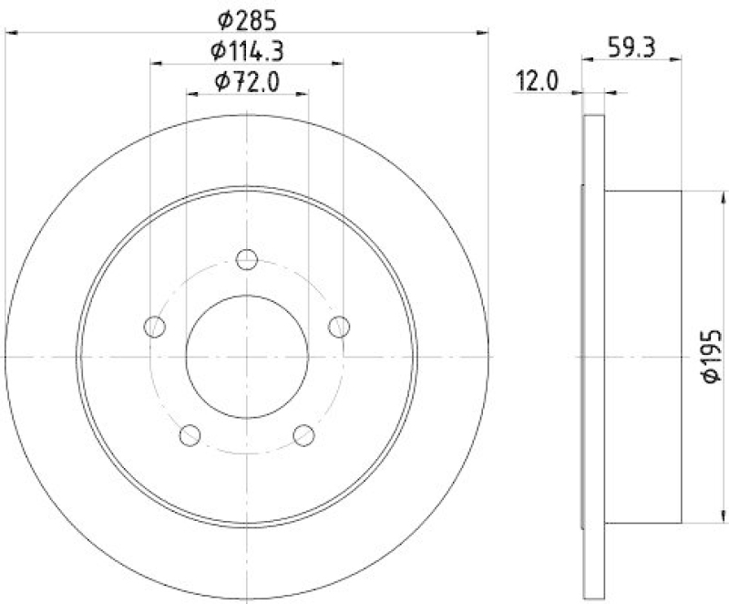 HELLA 8DD 355 118-341 Bremsscheibe für JEEP