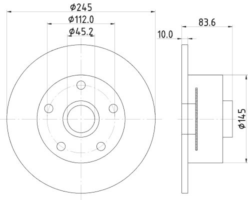 HELLA 8DD 355 120-151 Bremsscheibe für AUDI