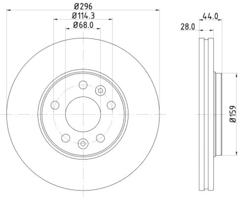 HELLA 8DD 355 122-601 Bremsscheibe f&uuml;r OPEL/RENAULT/VAUXHALL