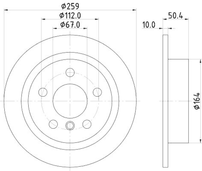 HELLA 8DD 355 123-491 Bremsscheibe