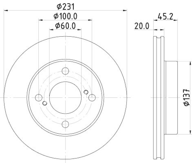 HELLA 8DD 355 132-381 Bremsscheibe