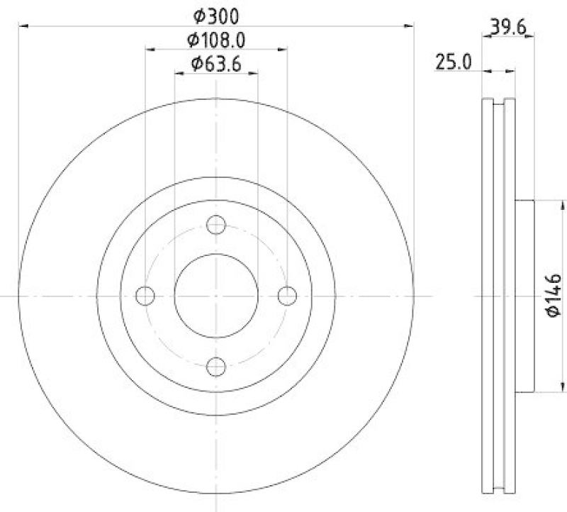 HELLA 8DD 355 132-721 Bremsscheibe