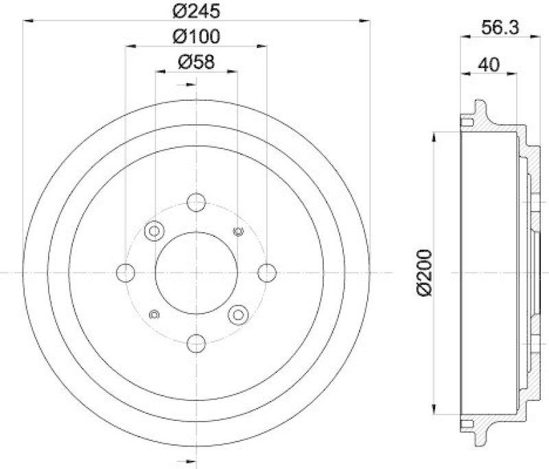 HELLA 8DT 355 300-571 Bremstrommel f&uuml;r SUZUKI