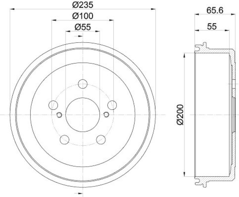 HELLA 8DT 355 301-321 Bremstrommel f&uuml;r TOYOTA/RENAULT
