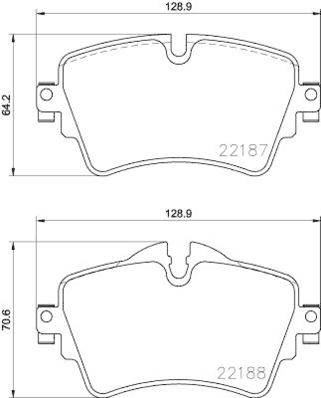 HELLA 8DB 355 023-091 Bremsbelagsatz, Scheibenbremsbelag für BMW/MINI