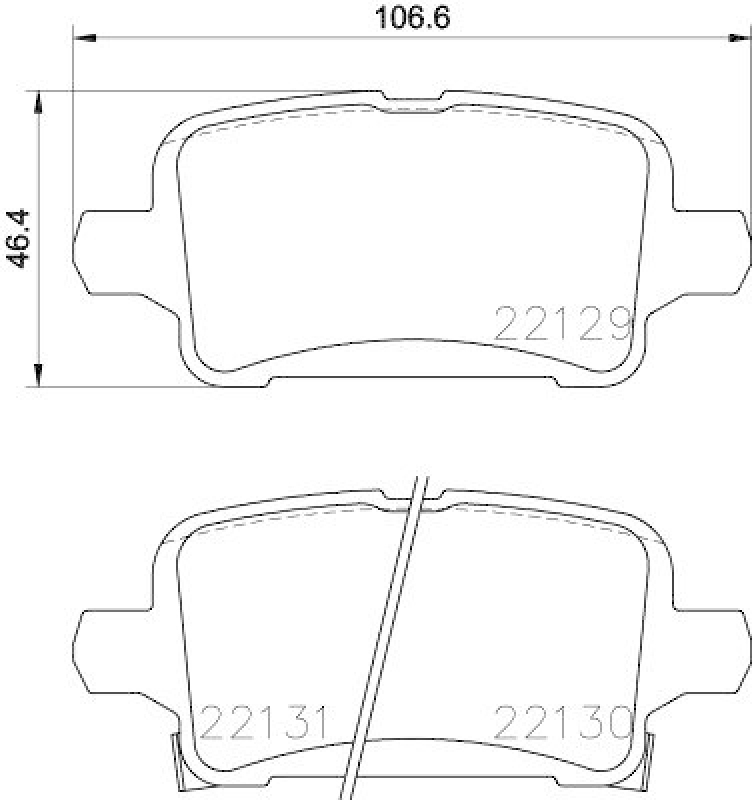 HELLA 8DB 355 024-911 Bremsbelagsatz, Scheibenbremsbelag f&uuml;r OPEL