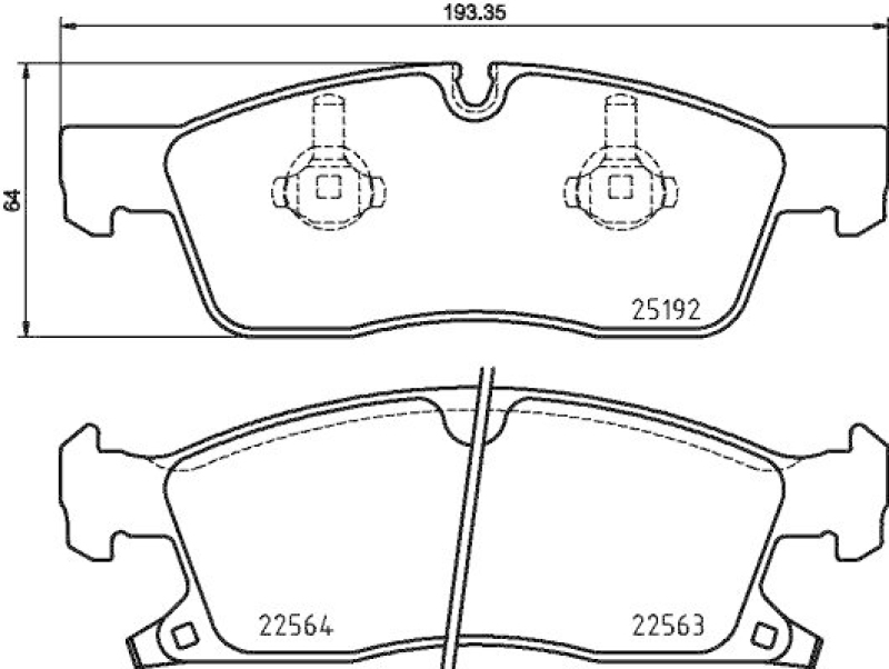 HELLA 8DB 355 025-541 Bremsbelagsatz, Scheibenbremsbelag