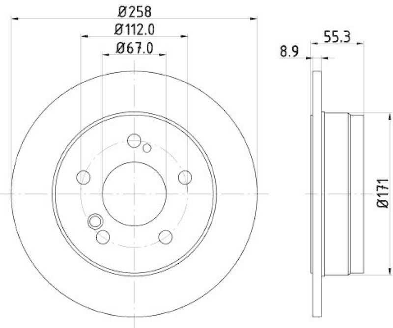 HELLA 8DD 355 100-961 Bremsscheibe f&uuml;r MB