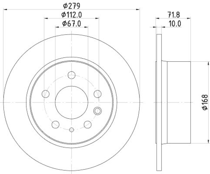 HELLA 8DD 355 100-991 Bremsscheibe f&uuml;r MB