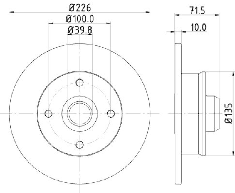 HELLA 8DD 355 101-661 Bremsscheibe f&uuml;r VW/SEAT