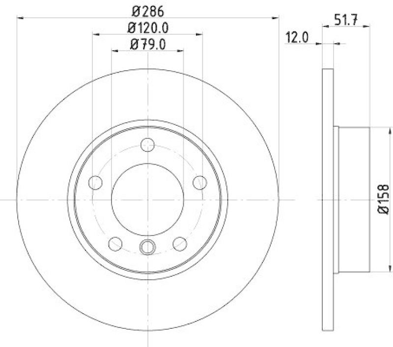 HELLA 8DD 355 102-561 Bremsscheibe f&uuml;r BMW