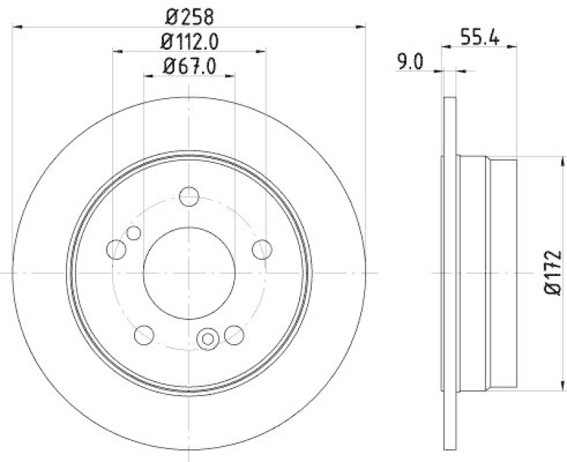 HELLA 8DD 355 102-991 Bremsscheibe f&uuml;r MB