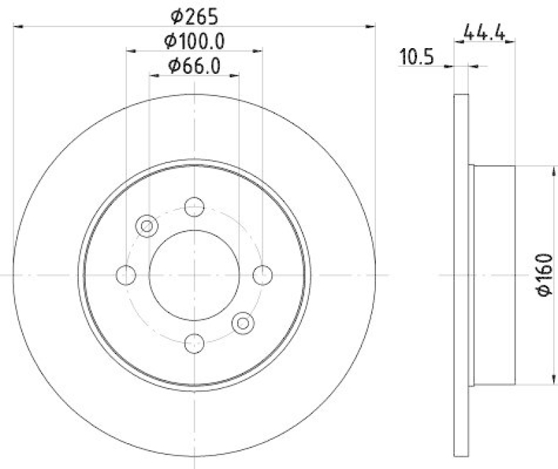 HELLA 8DD 355 103-511 Bremsscheibe f&uuml;r RENAULT