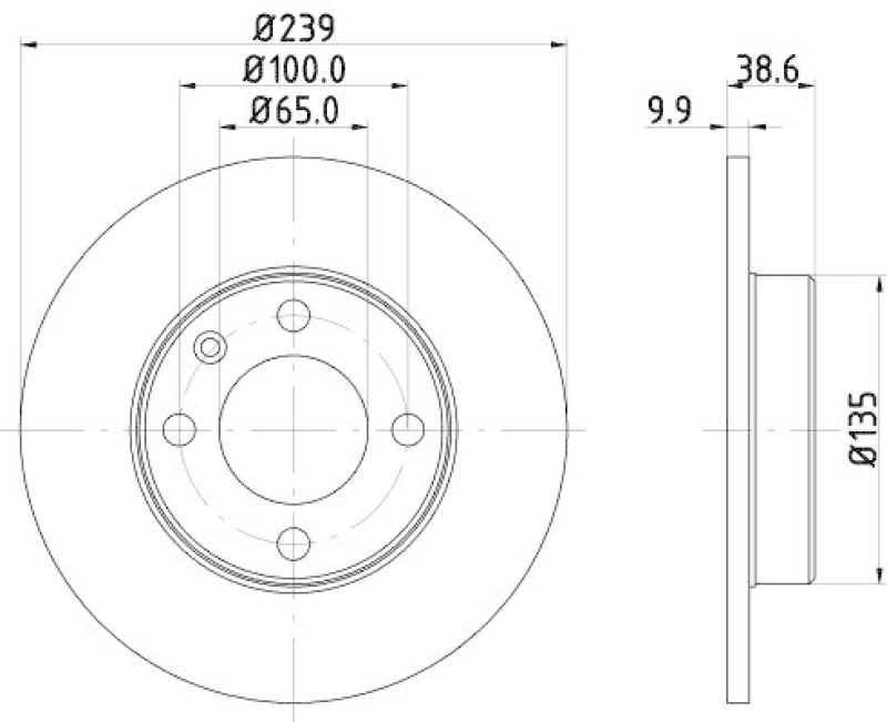 HELLA 8DD 355 100-051 Bremsscheibe f&uuml;r VW/SEAT/AUDI