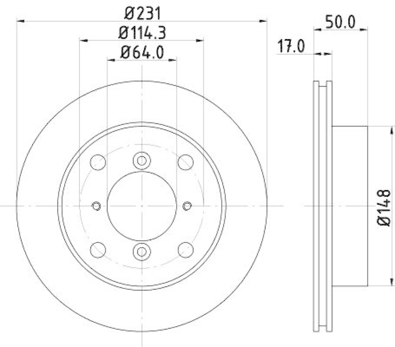 HELLA 8DD 355 103-921 Bremsscheibe f&uuml;r SUZUKI/SUBARU