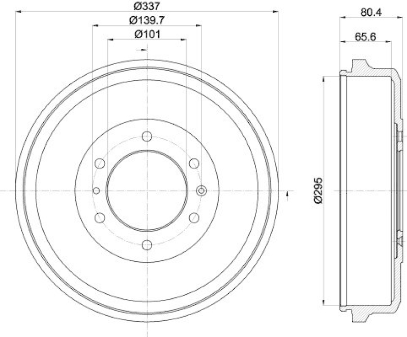 HELLA 8DT 355 302-661 Bremstrommel f&uuml;r ISUZU