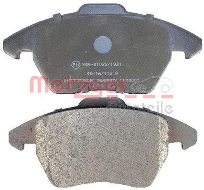 METZGER 1170007 Bremsbelagsatz, Scheibenbremse WVA 23 587