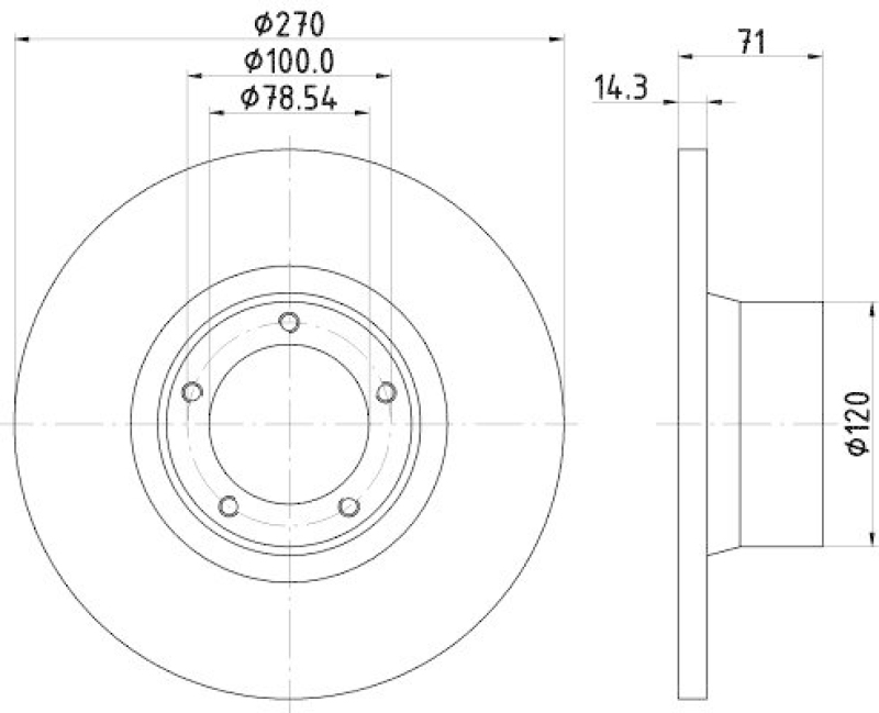 HELLA 8DD 355 100-291 Bremsscheibe f&uuml;r FORD