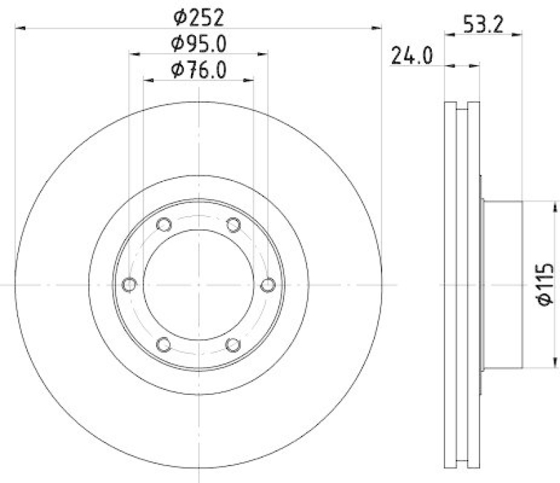 HELLA 8DD 355 100-331 Bremsscheibe f&uuml;r RENAULT/OPEL