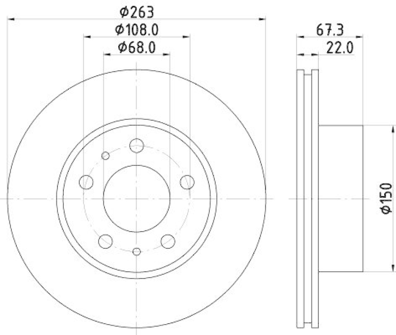 HELLA 8DD 355 100-341 Bremsscheibe f&uuml;r VOLVO