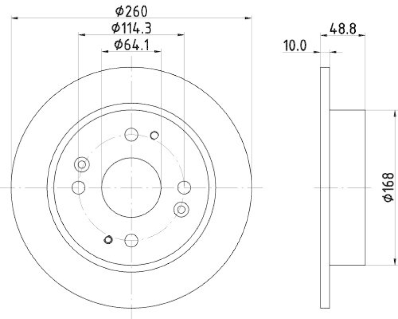 HELLA 8DD 355 105-311 Bremsscheibe f&uuml;r HONDA/ROVER