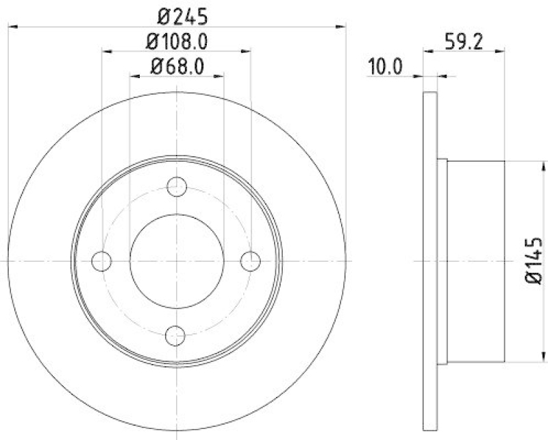 HELLA 8DD 355 100-601 Bremsscheibe f&uuml;r AUDI