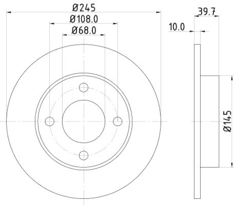 HELLA 8DD 355 100-621 Bremsscheibe f&uuml;r AUDI