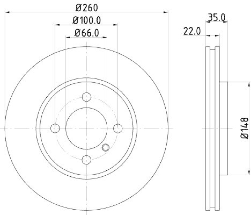 HELLA 8DD 355 100-651 Bremsscheibe f&uuml;r BMW