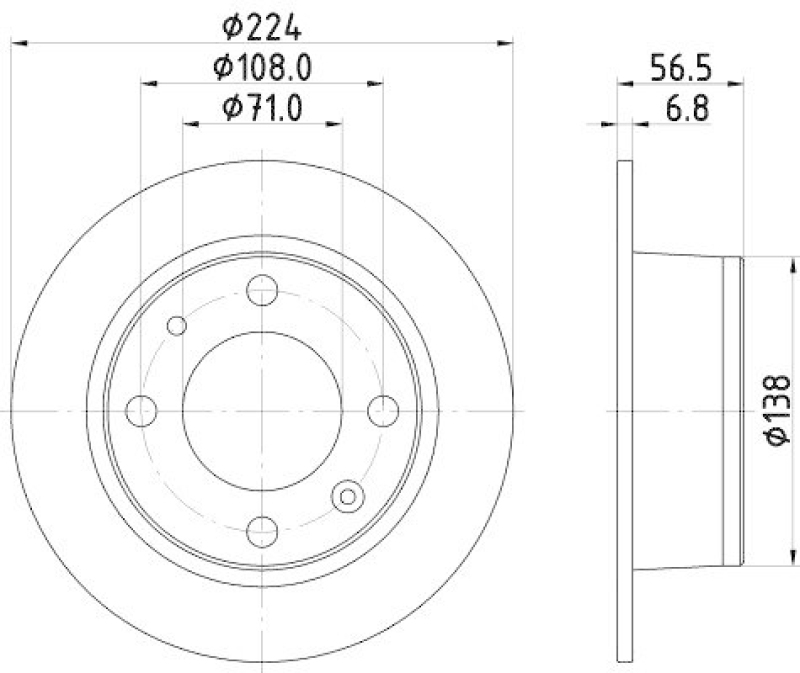 HELLA 8DD 355 100-681 Bremsscheibe f&uuml;r CITRO&Euml;N