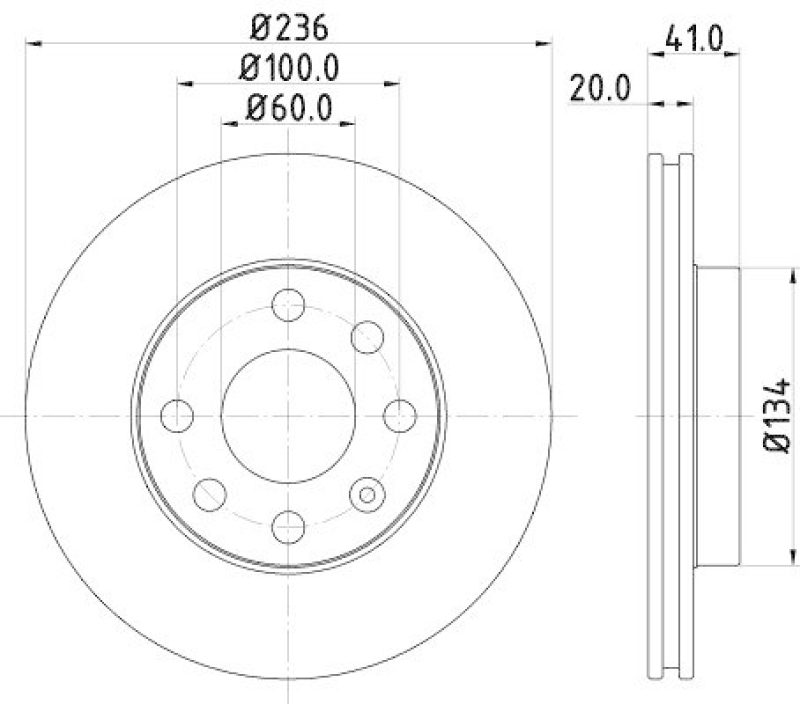 HELLA 8DD 355 100-821 Bremsscheibe f&uuml;r OPEL/DAEWOO