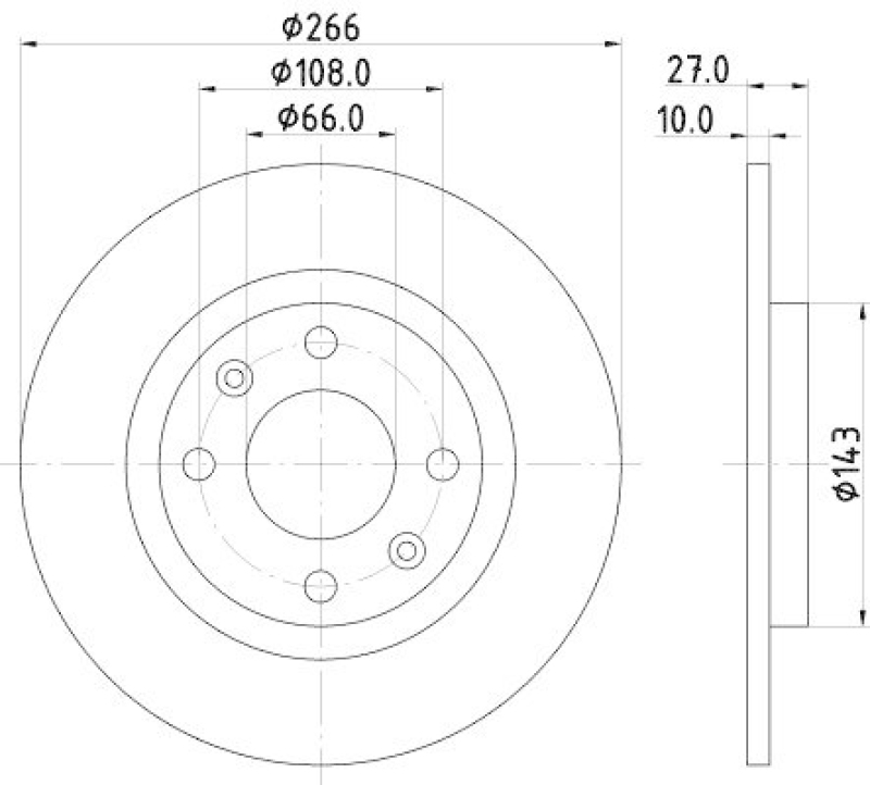 HELLA 8DD 355 100-851 Bremsscheibe für P.S.A
