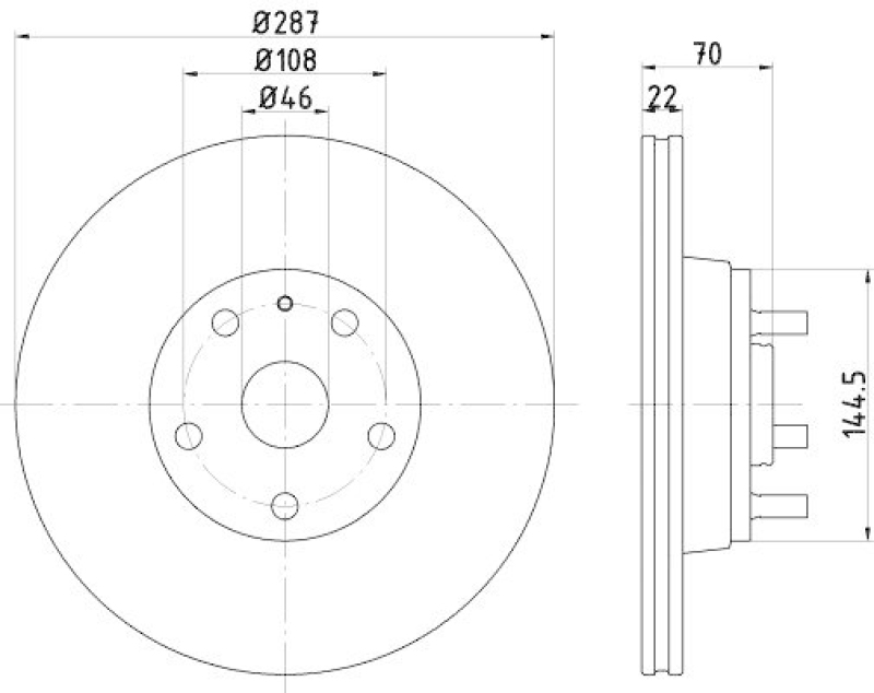 HELLA 8DD 355 100-871 Bremsscheibe f&uuml;r VOLVO