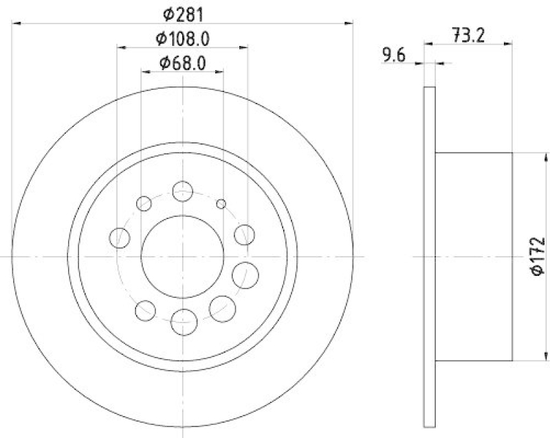 HELLA 8DD 355 100-891 Bremsscheibe f&uuml;r VOLVO