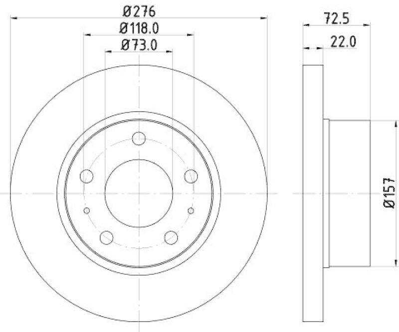 HELLA 8DD 355 107-401 Bremsscheibe f&uuml;r IVECO
