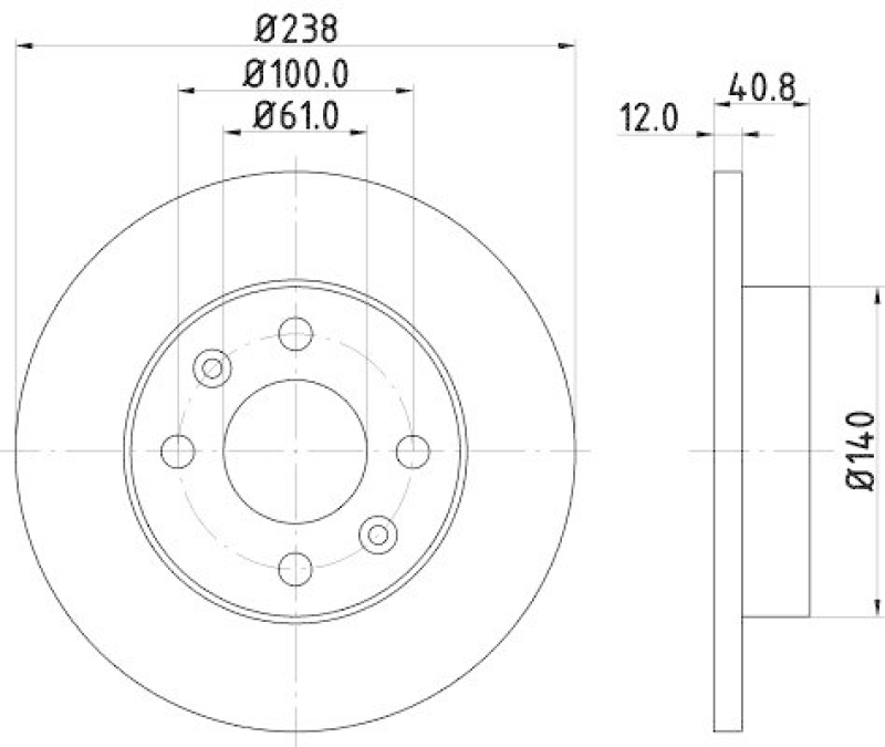 HELLA 8DD 355 101-241 Bremsscheibe f&uuml;r RENAULT/DACIA