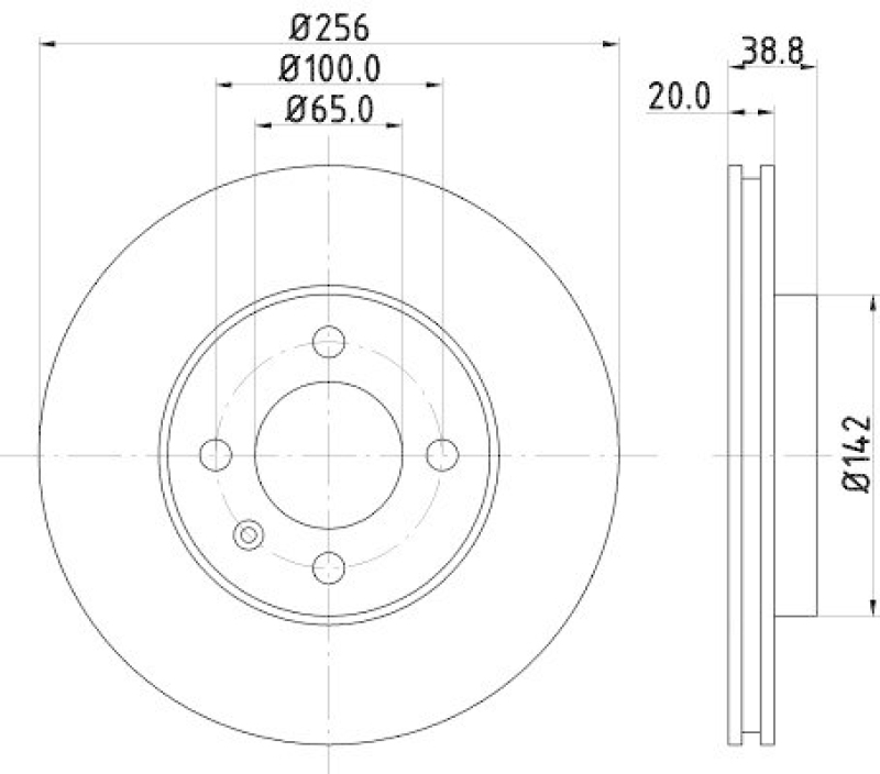 HELLA 8DD 355 101-321 Bremsscheibe f&uuml;r VW/SEAT