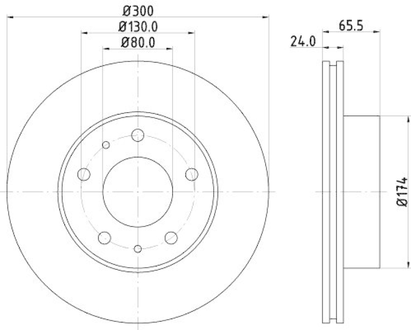 HELLA 8DD 355 109-021 Bremsscheibe f&uuml;r FIAT/P.S.A