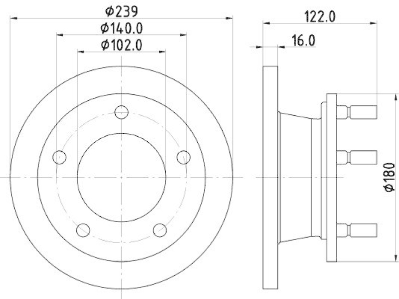 HELLA 8DD 355 101-471 Bremsscheibe f&uuml;r MB