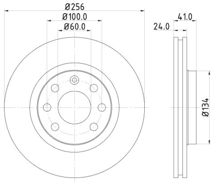 HELLA 8DD 355 101-501 Bremsscheibe f&uuml;r OPEL/DAEWOO