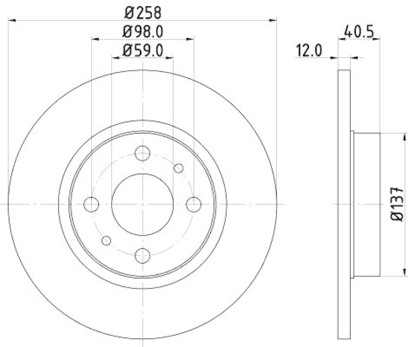 HELLA 8DD 355 101-621 Bremsscheibe f&uuml;r FIAT/LANCIA/ALFA