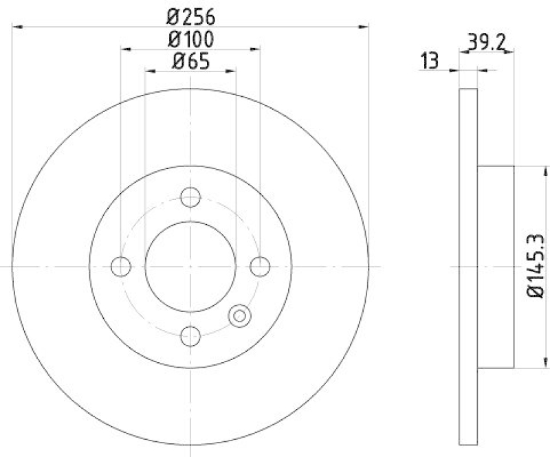 HELLA 8DD 355 101-641 Bremsscheibe f&uuml;r VW/SEAT