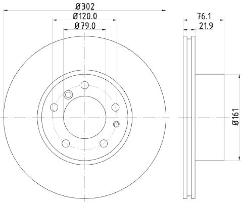 HELLA 8DD 355 101-711 Bremsscheibe f&uuml;r BMW
