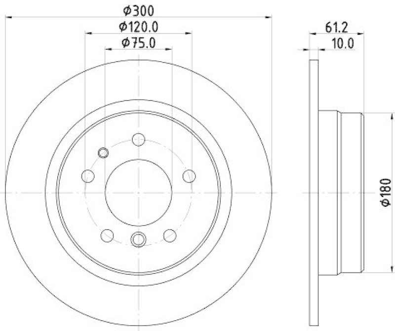 HELLA 8DD 355 101-731 Bremsscheibe f&uuml;r BMW