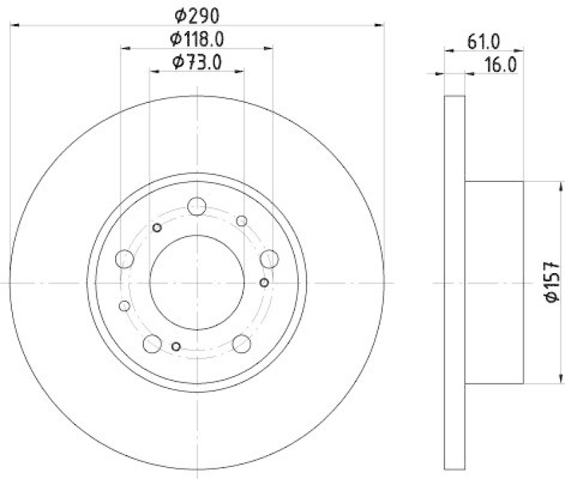HELLA 8DD 355 101-781 Bremsscheibe f&uuml;r FIAT/P.S.A