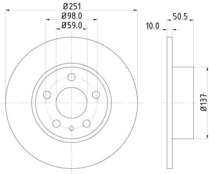 HELLA 8DD 355 101-971 Bremsscheibe f&uuml;r ALFA/LANCIA