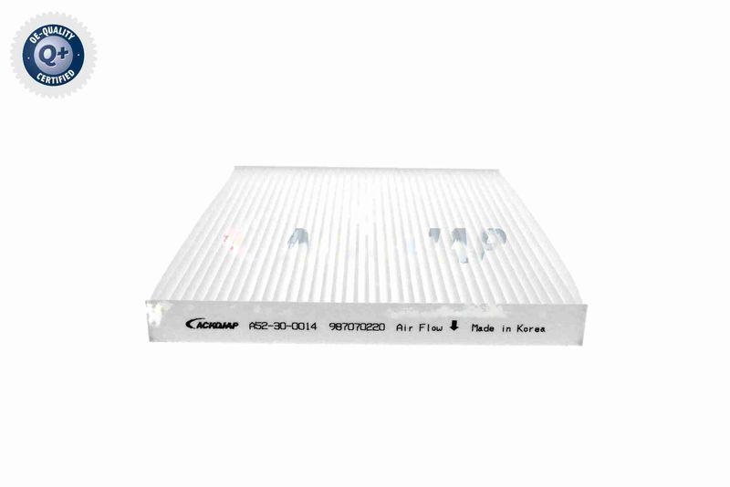 ACKOJA A52-30-0014 Filter, Innenraumluft 237x185x20 mm, Textilrahmen für HYUNDAI