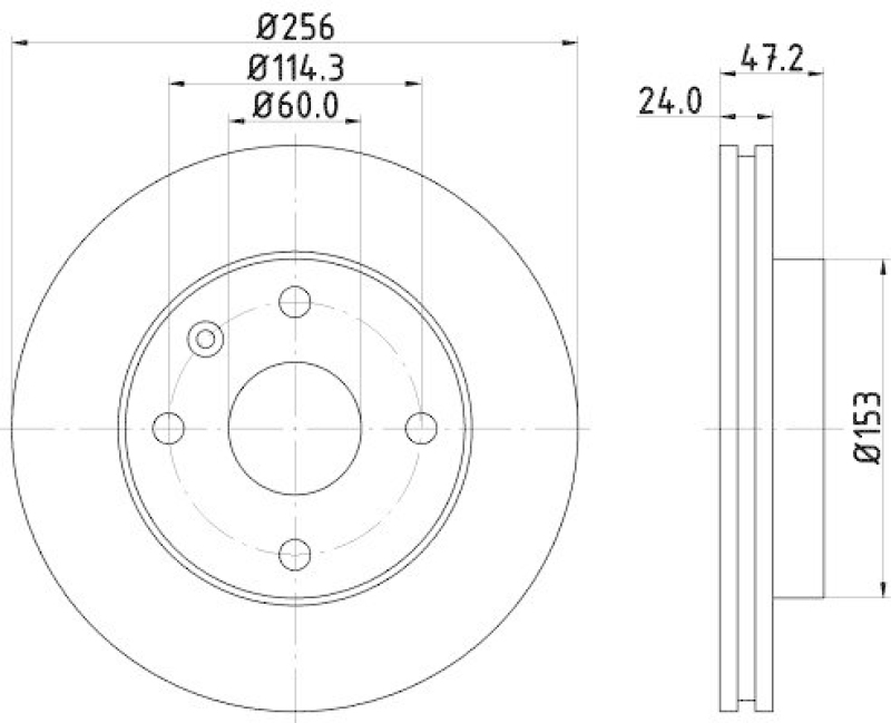 HELLA 8DD 355 111-361 Bremsscheibe f&uuml;r CHEVROLET/DAEWOO